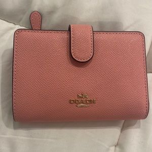 Light Pink and Maroon little Coach Wallet